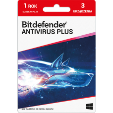 Oprogramowanie antywirusowe Bitdefender Antivirus Plus - 3 urządzenia / 1 rok