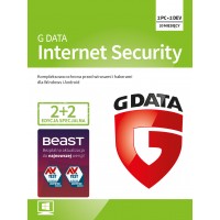 Oprogramowanie antywirusowe G Data Internet Security - 2+2 urządzenia / 20 m-cy