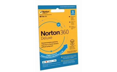 Oprogramowanie antywirusowe Norton 360 Deluxe - 3 urządzenia / 12 miesięcy